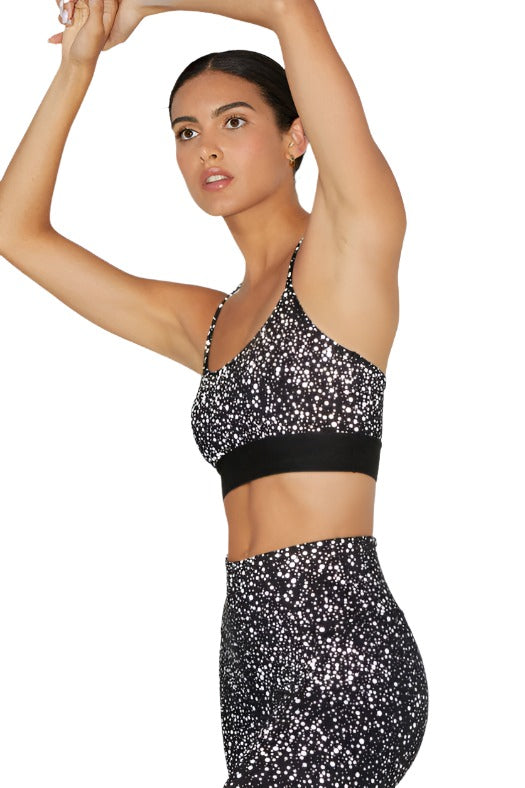 FINAL SALE! Noli Ultra Reflective Studio Bra - Silver - Side View