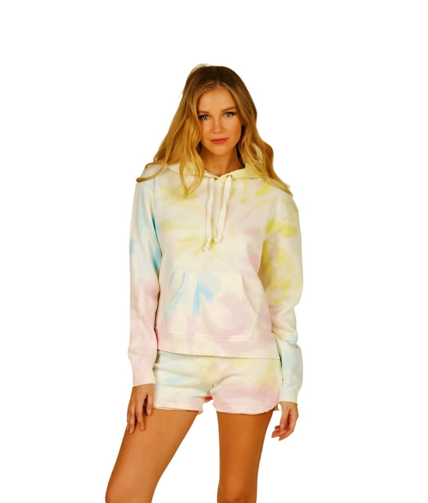 Ocean Drive/Vintage Havana Soft Neon Tie Dye Shorts VH8416 - front view