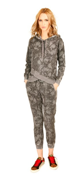 Vintage Havana Snake Print Hoodie VH7859 - Charcoal Snake - front alt view