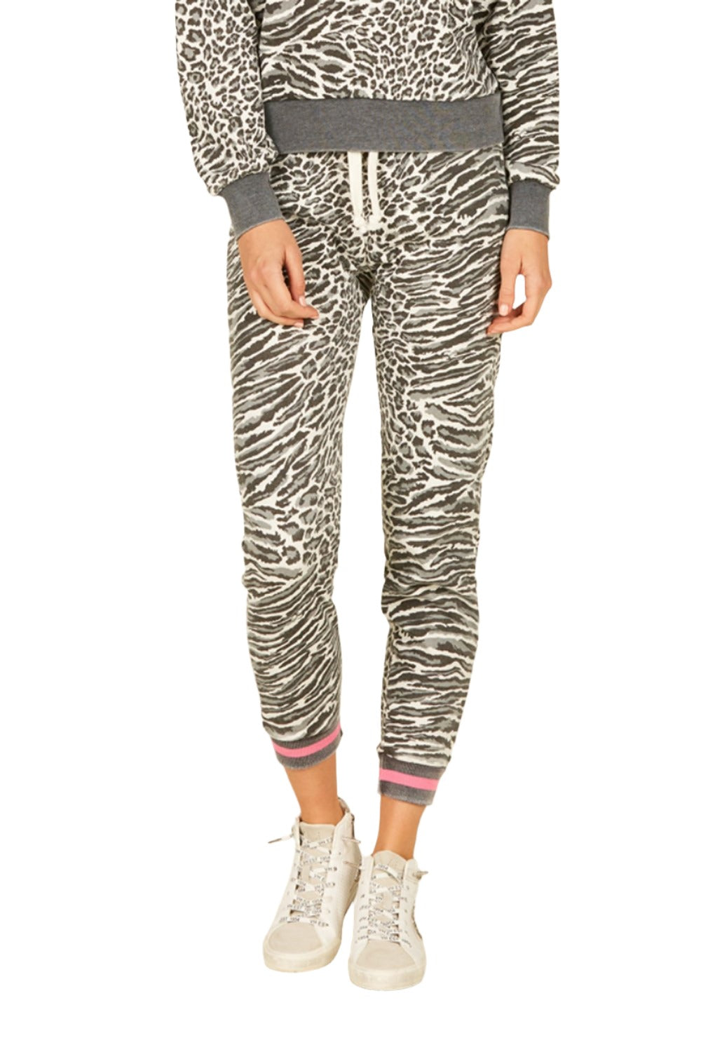 Vintage Havana Grey Animal Skin Jogger VH8528 - Grey Skin - front view