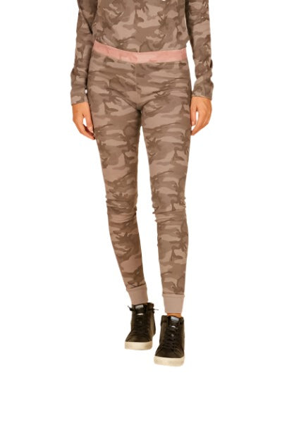 Vintage Havana Thermal Lounge Pant VH8940 - Grey/Pink Camo - front view