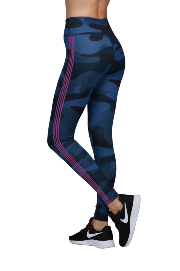 Noli Warrior Blue Camo Leggings - side alt view