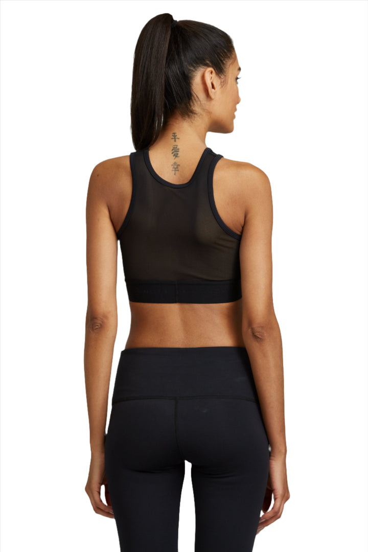 Noli Yoga Aria Bra Jet With White Star  - Black   -  rear view