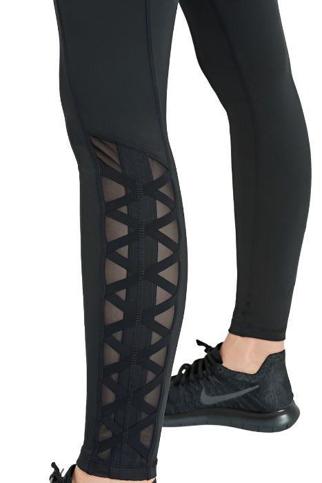 Mono B Mesh and Lattice Full Legging APH 2116 - black - close view