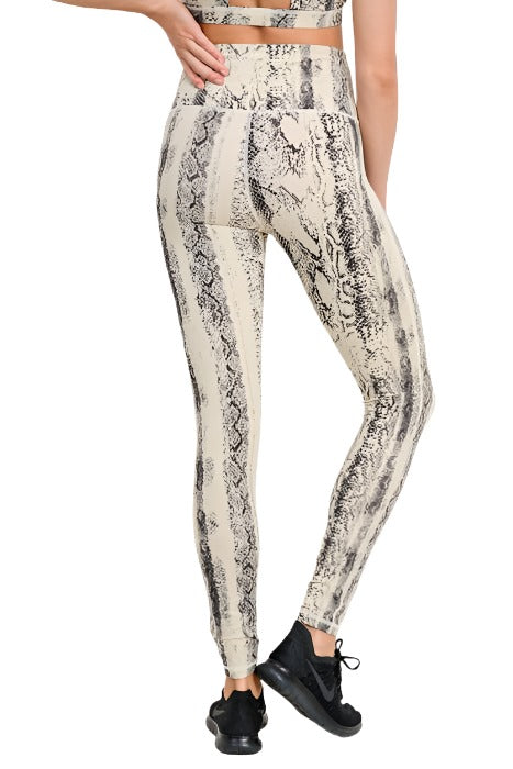 Mono B Viper Print Legging APH2558 - Viper Snake  - rear view