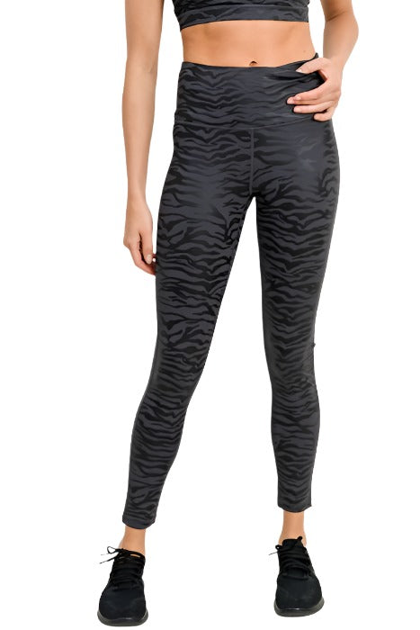 Mono B Tiger Foil Print Legging APH2626 - front view
