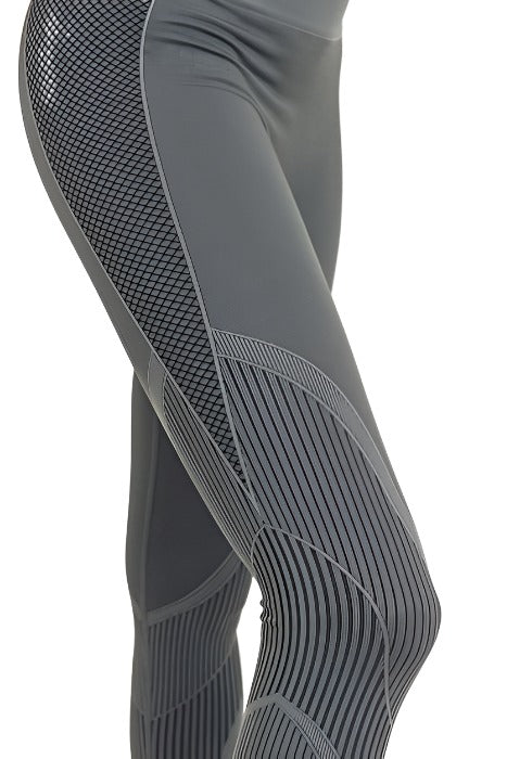 Mono B Mermaid Seamless Leggings APH2778 - Charcoal  - close view