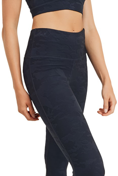 Mono B Camo Jacquard TACTEL® Leggings APH8032 - Black - close view