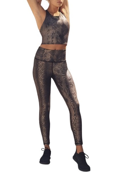 Mono B Copper Snake Bra Top AT2731 - front alt view 