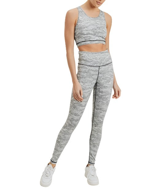 Mono B Sandstorm Print Leggings APH2856 - Melange  - front alt view