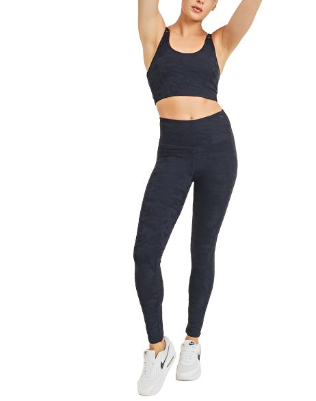 Mono B Leopard Jacquard TACTEL® Sports Bra AT8031 - front alt view 2