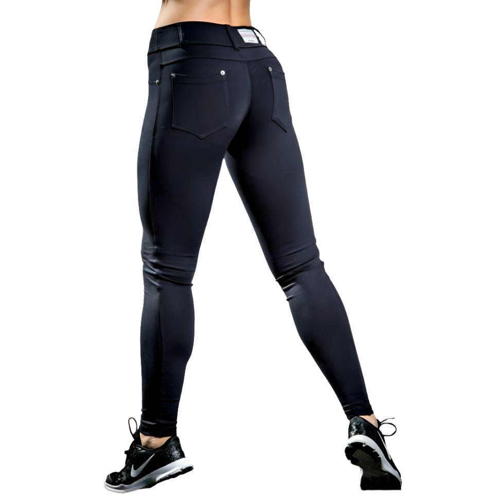 Bia Brazil Activewear Jean Legging - Black - Back View