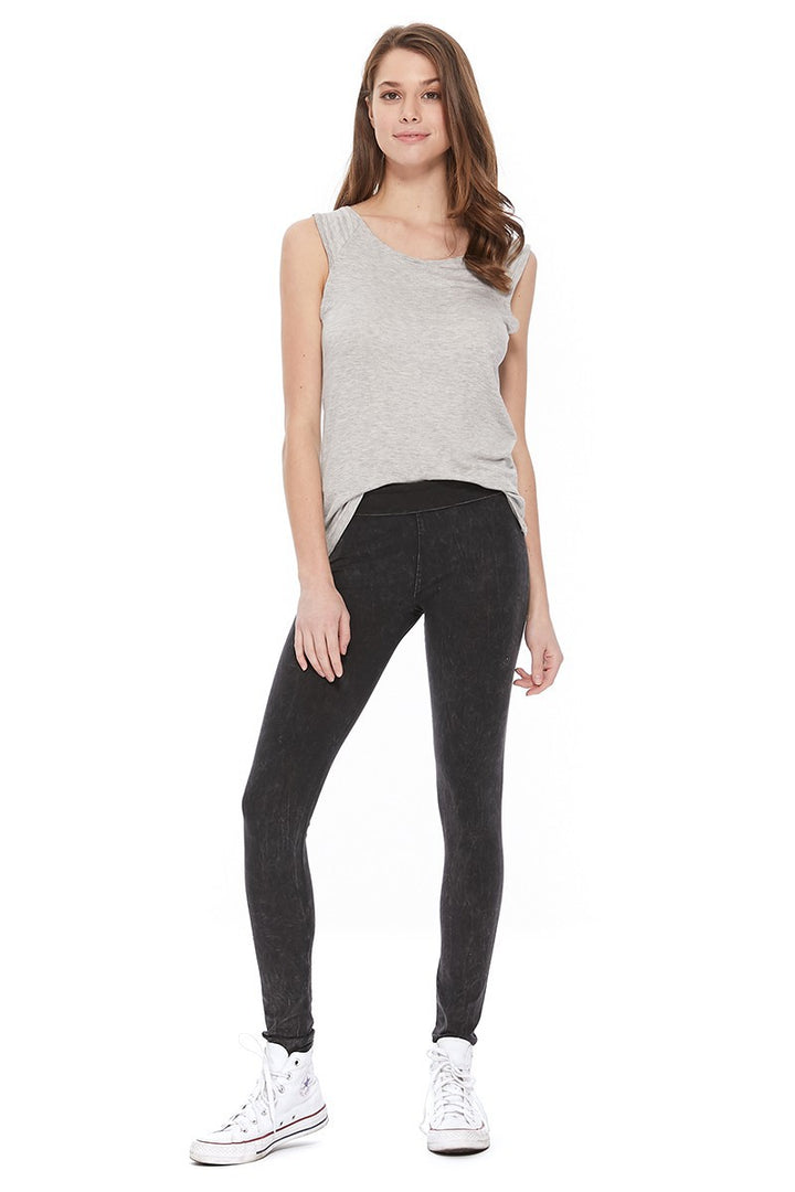 T-Party Fold Over MINERAL WASH LEGGING CJ72219