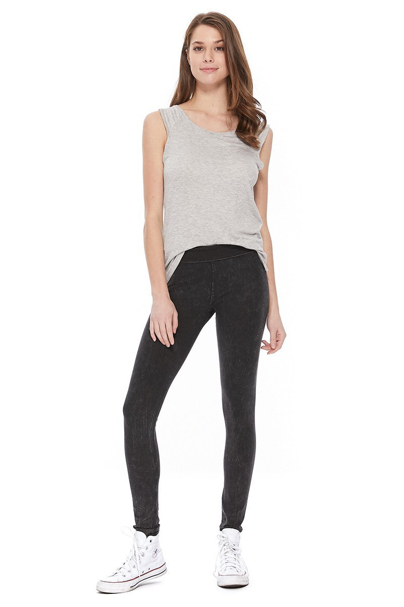 T-Party Fold Over Mineral Wash Legging CJ72219