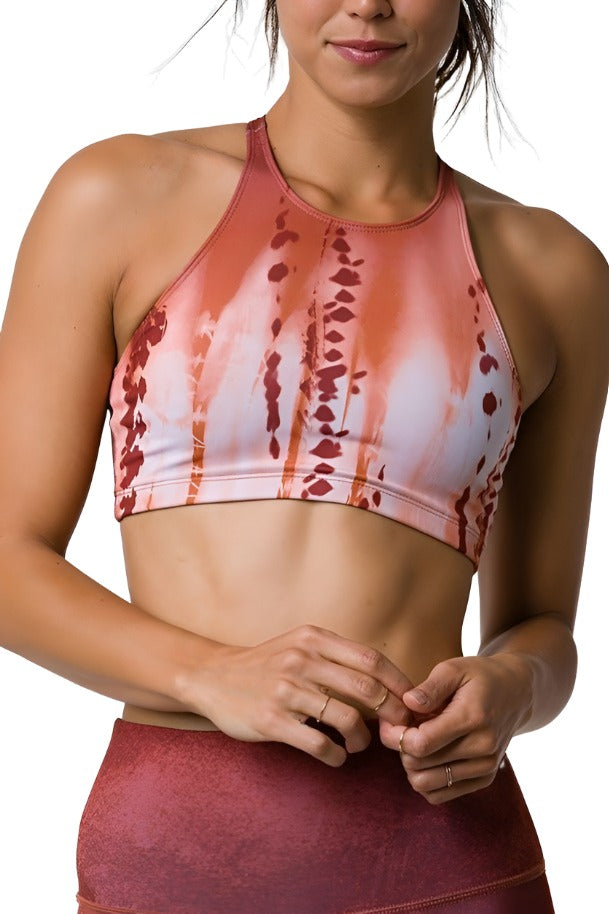 Onzie Flow Heart Bra 3082 - Copper Tie Dye - front view
