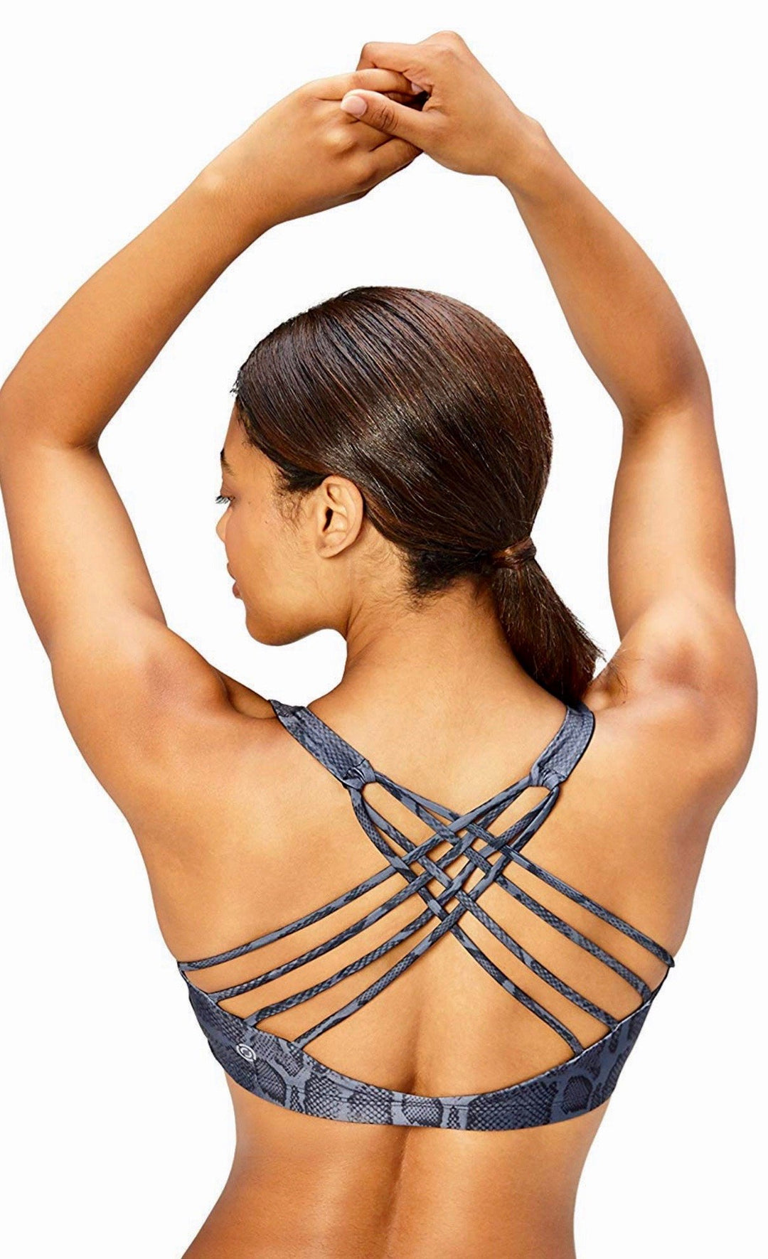 Core 10 Yoga Chic Bra 354 - silver python - rear view