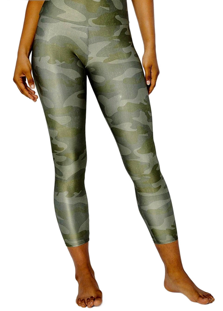 Core 10 Highrise Basic Capri - Green Camo Core - Front View