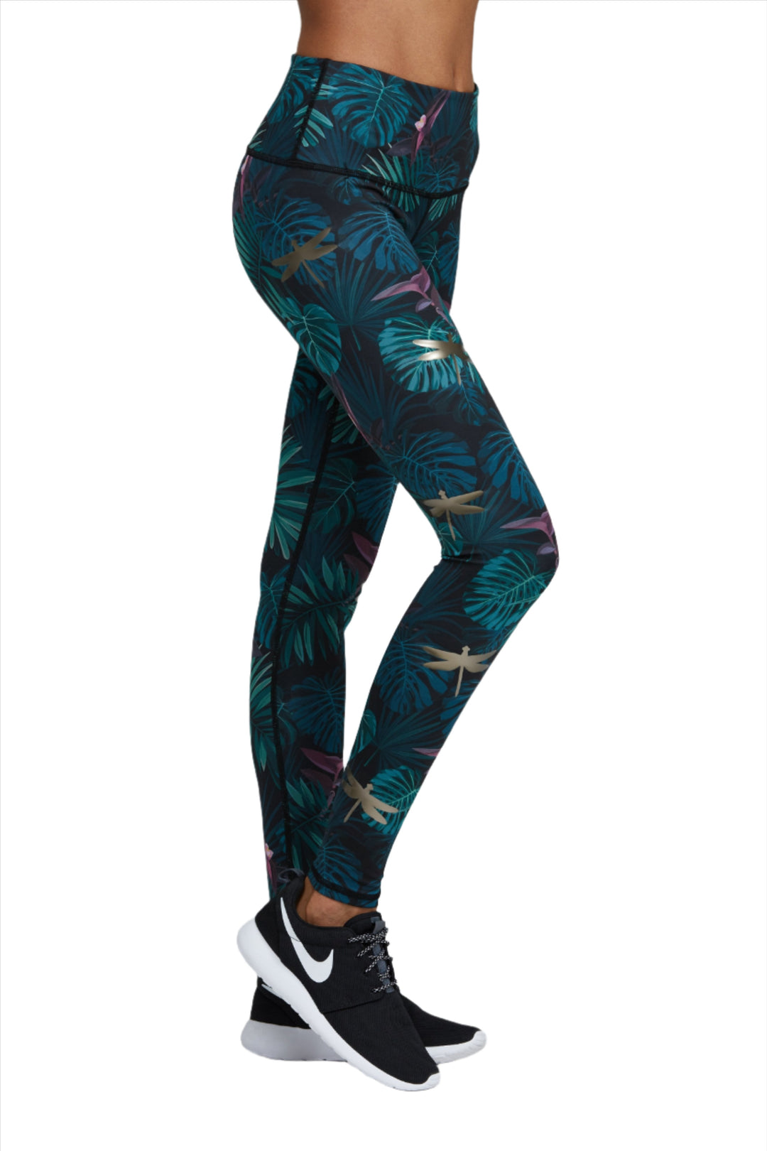 Noli Yoga Lush Foil Legging - Green - side view