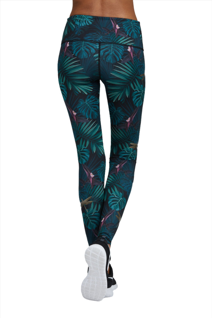 Noli Yoga Lush Foil Legging - Green - rear view