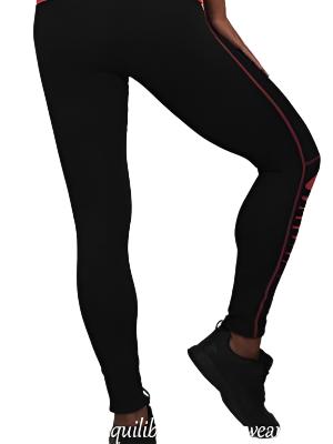 Equilibrium Activewear Sliced legging L749 Watermelon - Black -  rear  view