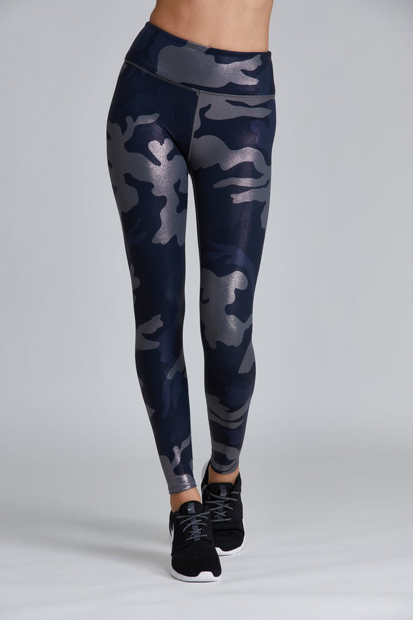 Yogalicious Capri Slate Blue Gray Leggings, Size Women's Medium