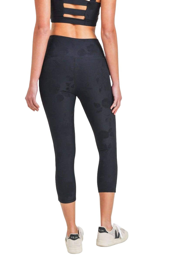 Mono B Textured Roses Jacquard TACTEL Capri APH8068 - Black - Back View2