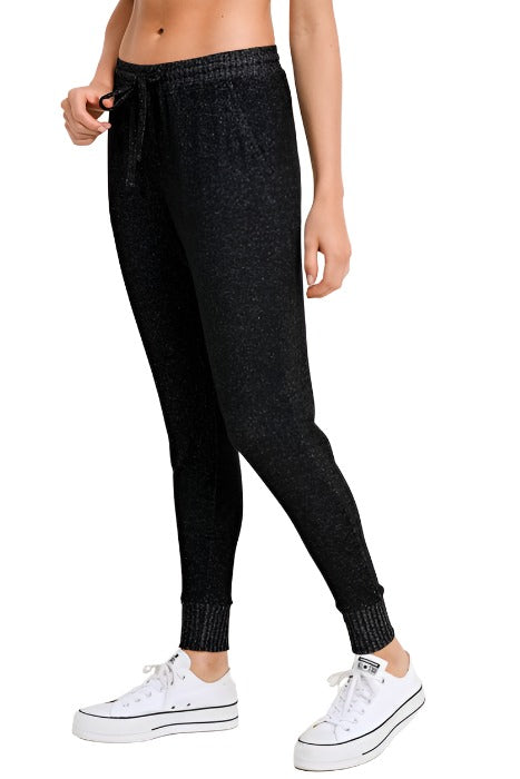 Mono B Cargo Hacci Sweatpants KP11289 - Black  -  front alt view