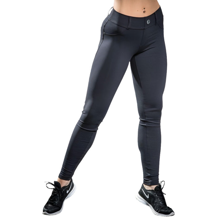Bia Brazil Activewear Jean Legging - Black - Front View