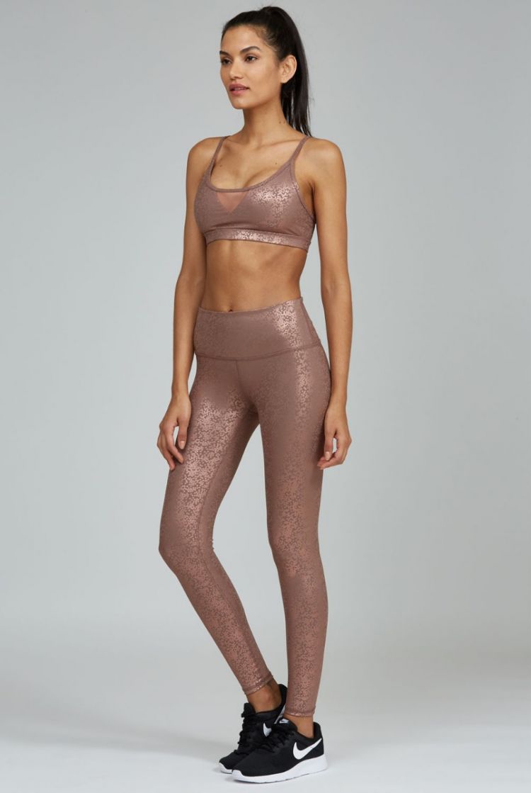 linqin Skin Rose Gold Leggings and Yoga Pants for Women Exercise