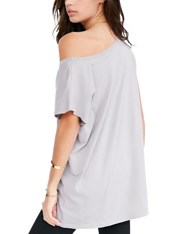 Truly Madly Deeply Off the Shoulder Casual Tee | Fitness Fashions
