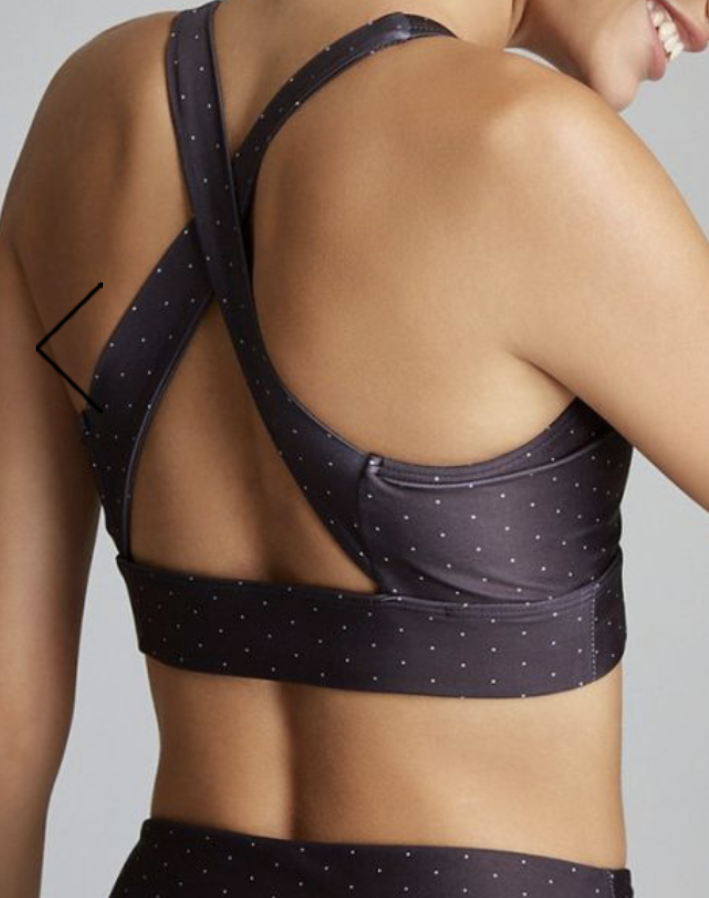Onzie Flow Stunning Bra 3083 - dots - rear alt view 