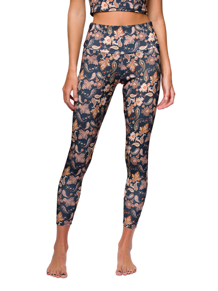 Onzie Flow Highrise Basic Midi 2029 - Golden Paisley - front view