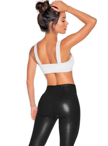 Babalu 9745 Pinch Front Ribbed Bra Top