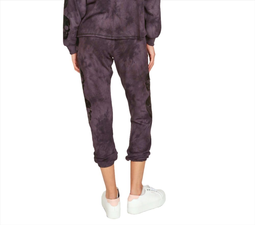 Vintage Havana Tie Dye Skull Jogger S10958 - Black TD - Back View