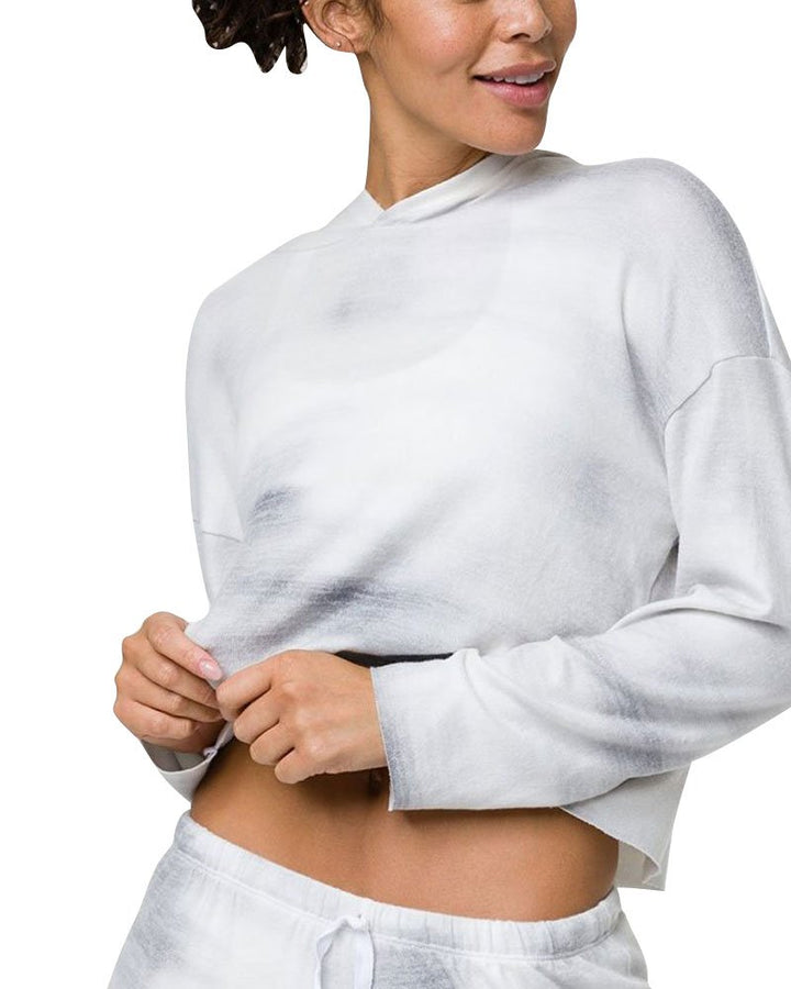 Onzie Flow Weekend Crop Hoodie 3710 - Mist - front view