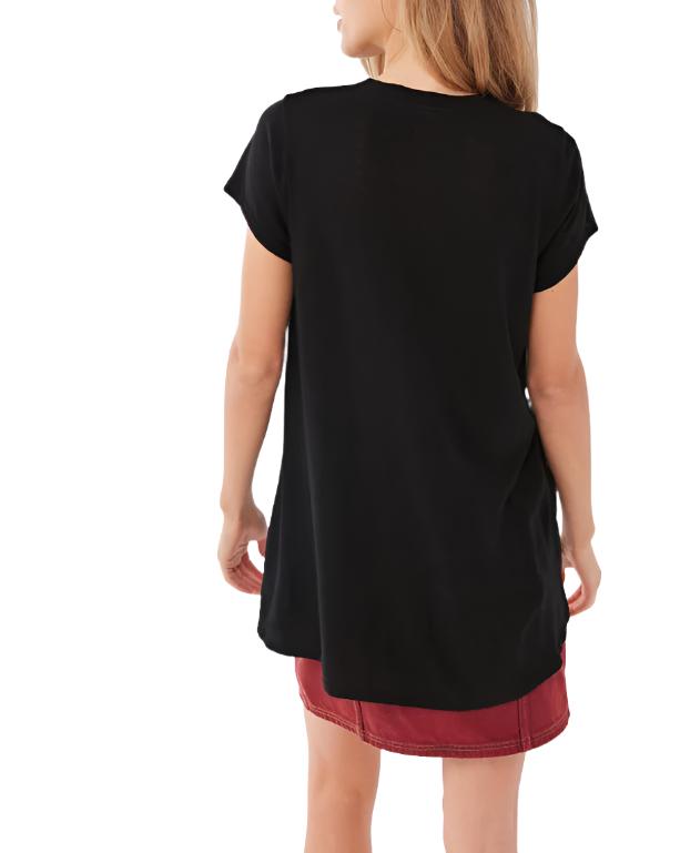 TMD Round-Neck Pocket Tee - Black - Back View