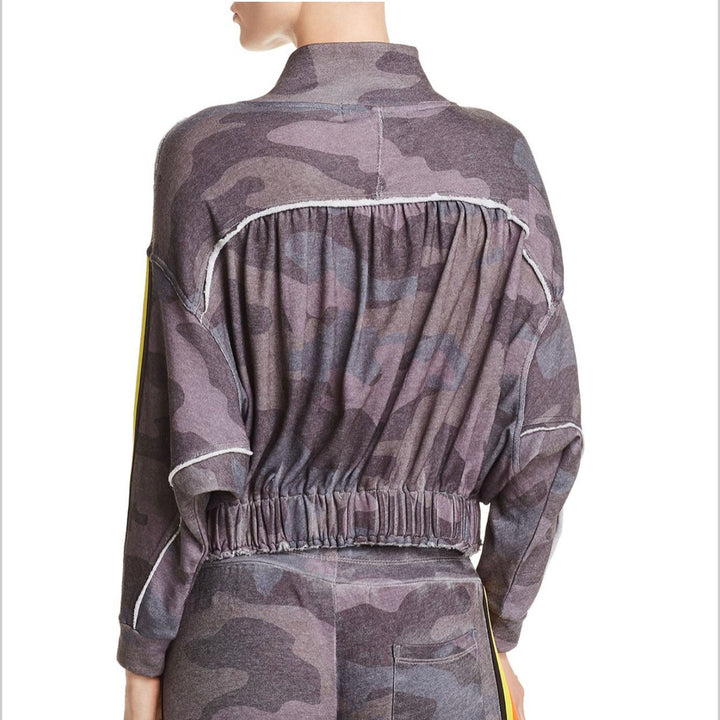Vintage Havana Camo Zip Front Sweatshirt B7565 - rear view