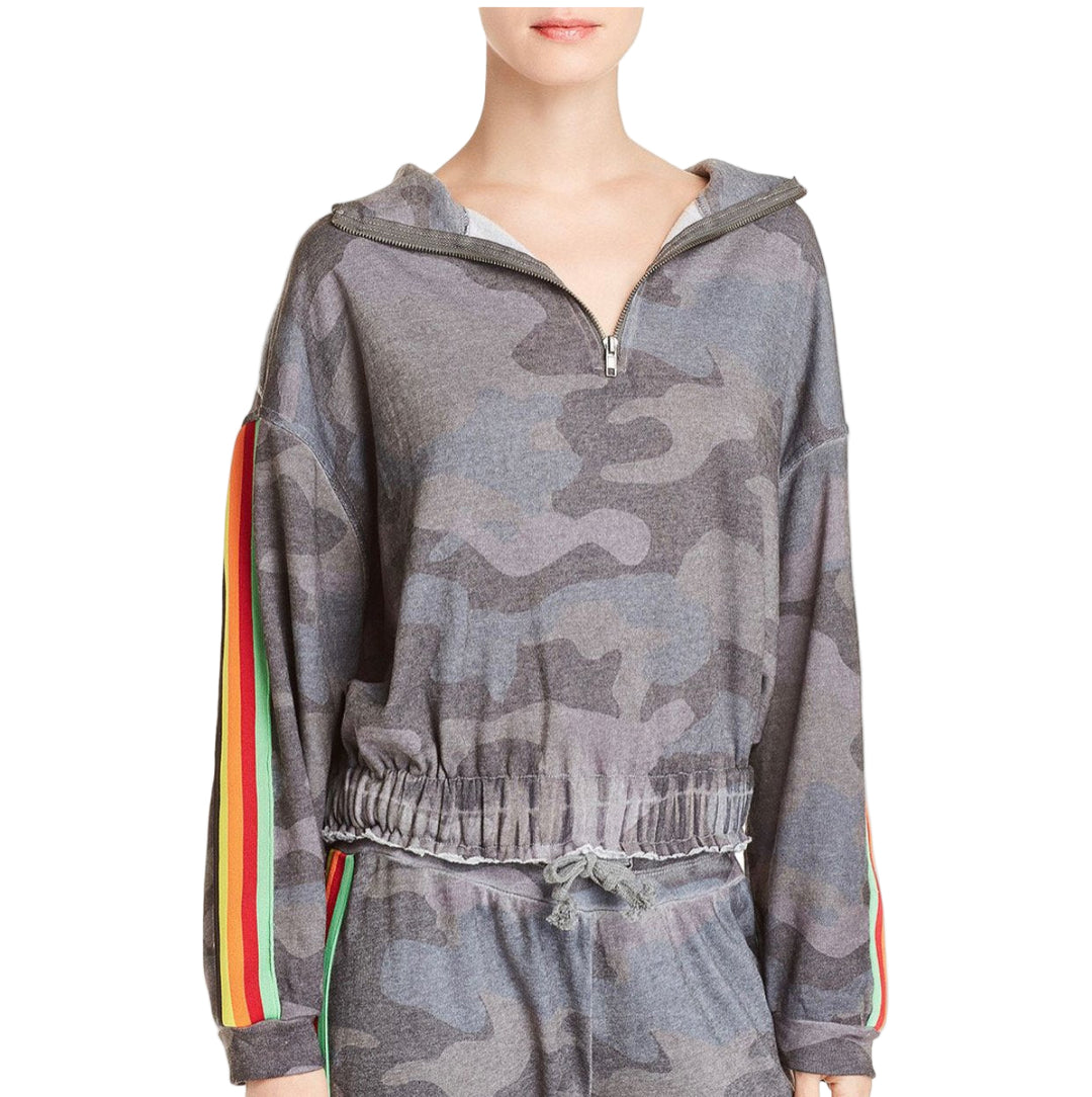 Vintage Havana Camo Zip Front Sweatshirt B7565 - front view