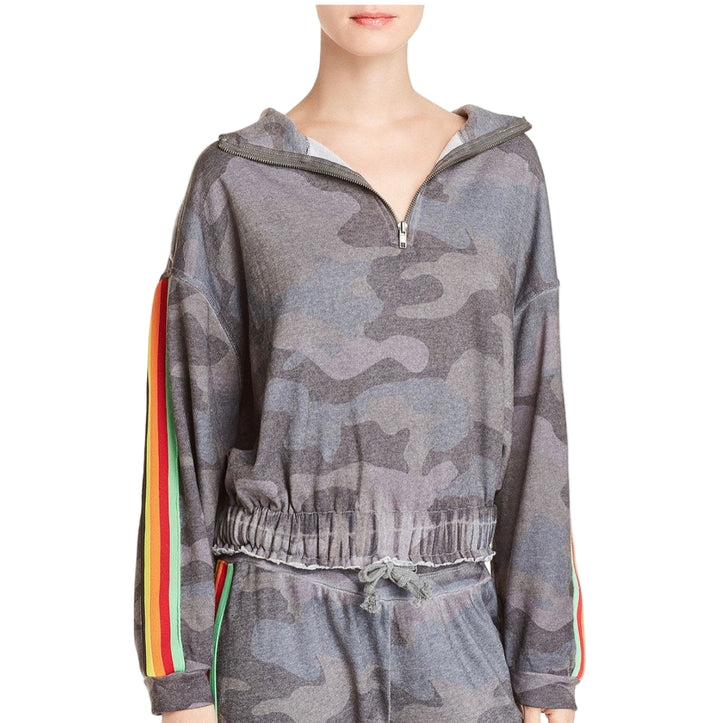 Vintage Havana Camo Zip Front Sweatshirt B7565 - front view