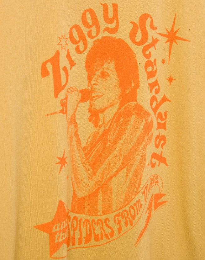 Ziggy Stardust in Honey Gold Rock and Roll Tee Shirt by Junk Food